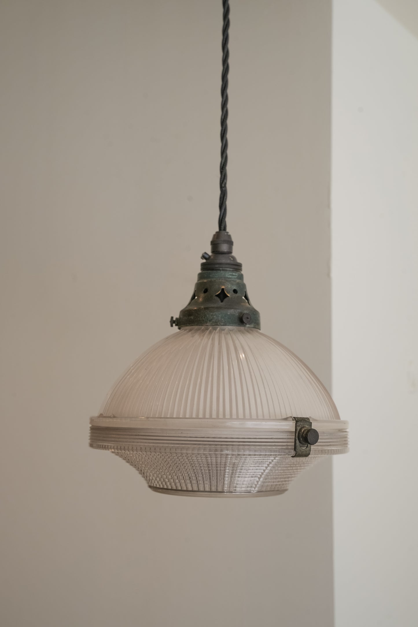 Holophane Prismastic Glass Pendant Light