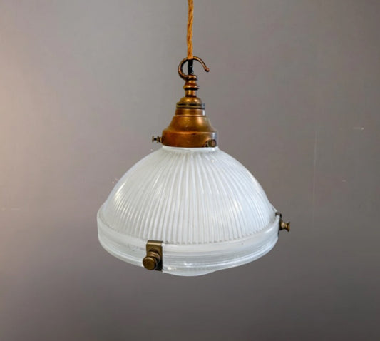 A Pair Of Holophane Pendant Lights