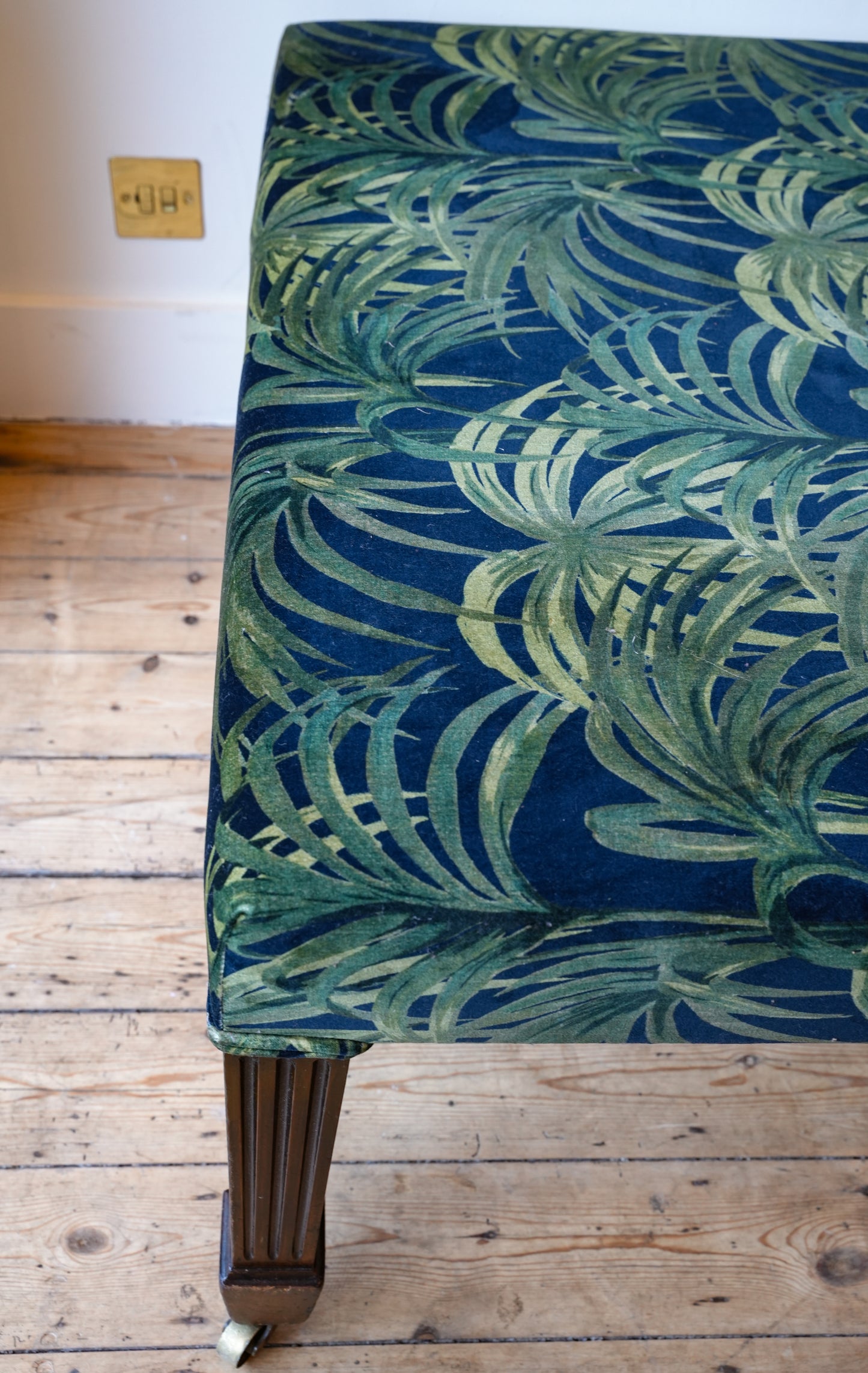 Extra large upholstered ottoman footstool