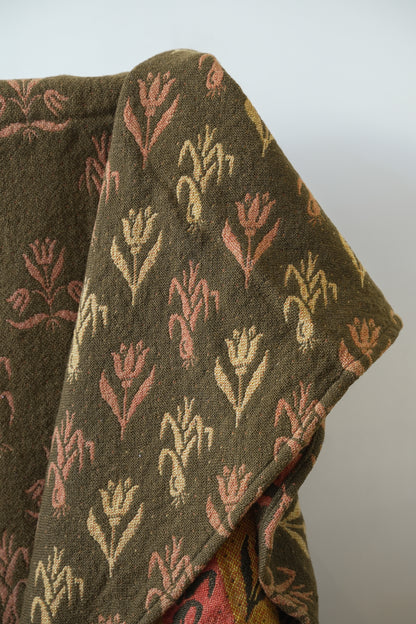 19th C Leeks & Daffodils Welsh Blanket