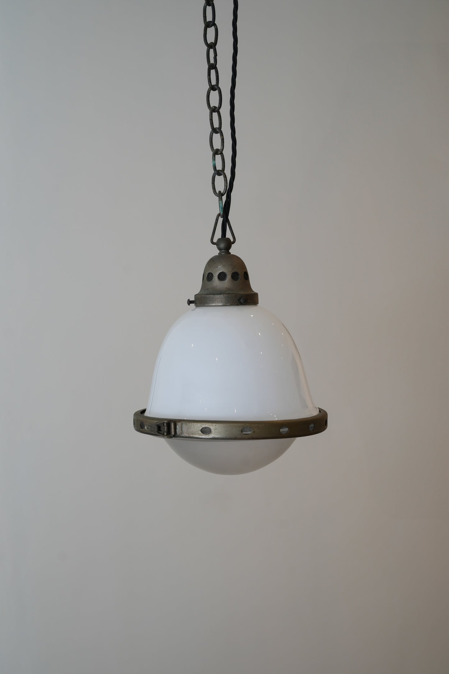 Belgian Opaline Pendant Light