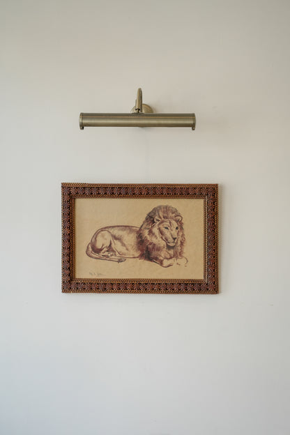 Stefanie Melton Fisher (1894-1963). Tramp Art Lion study.