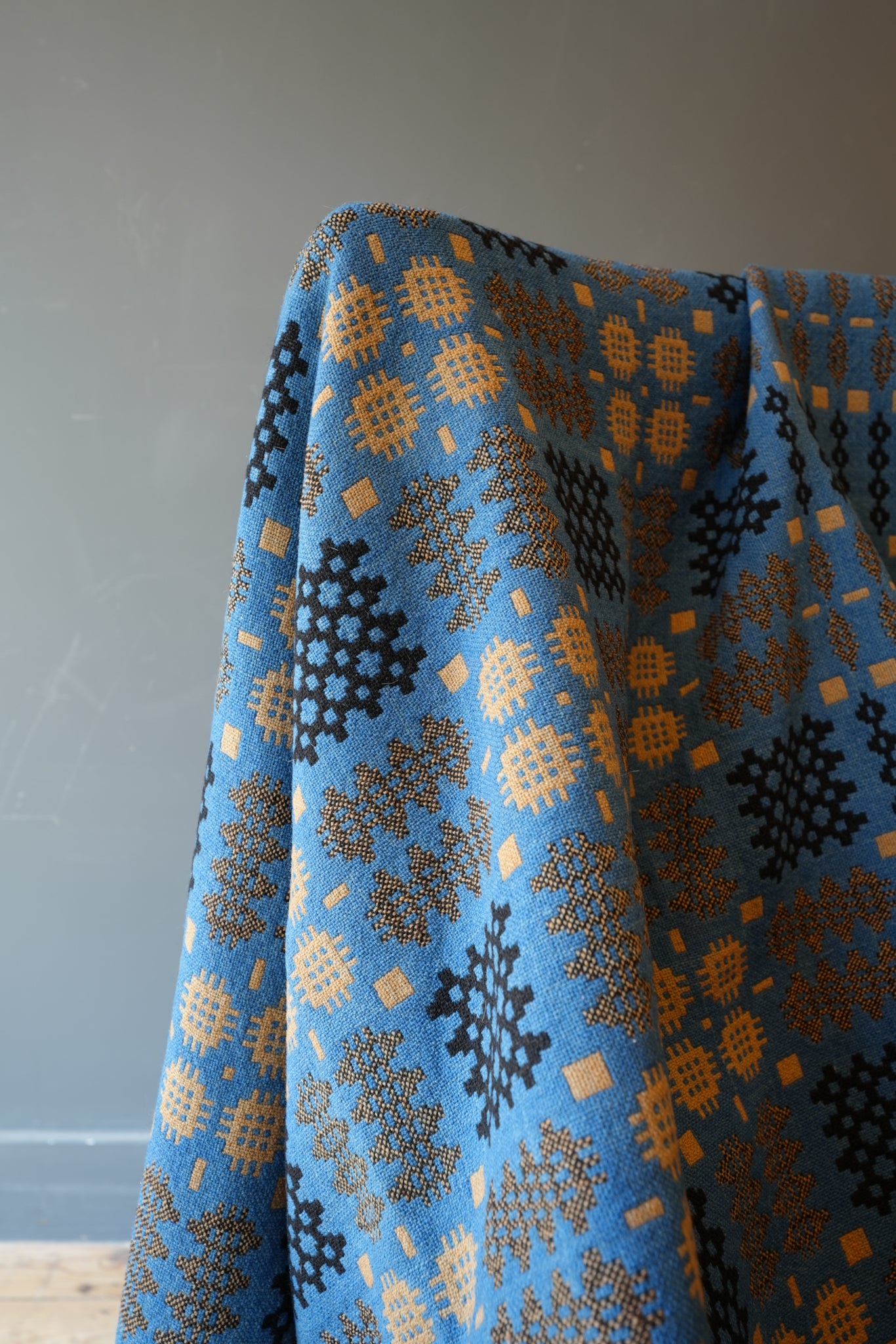 Blue Welsh blanket