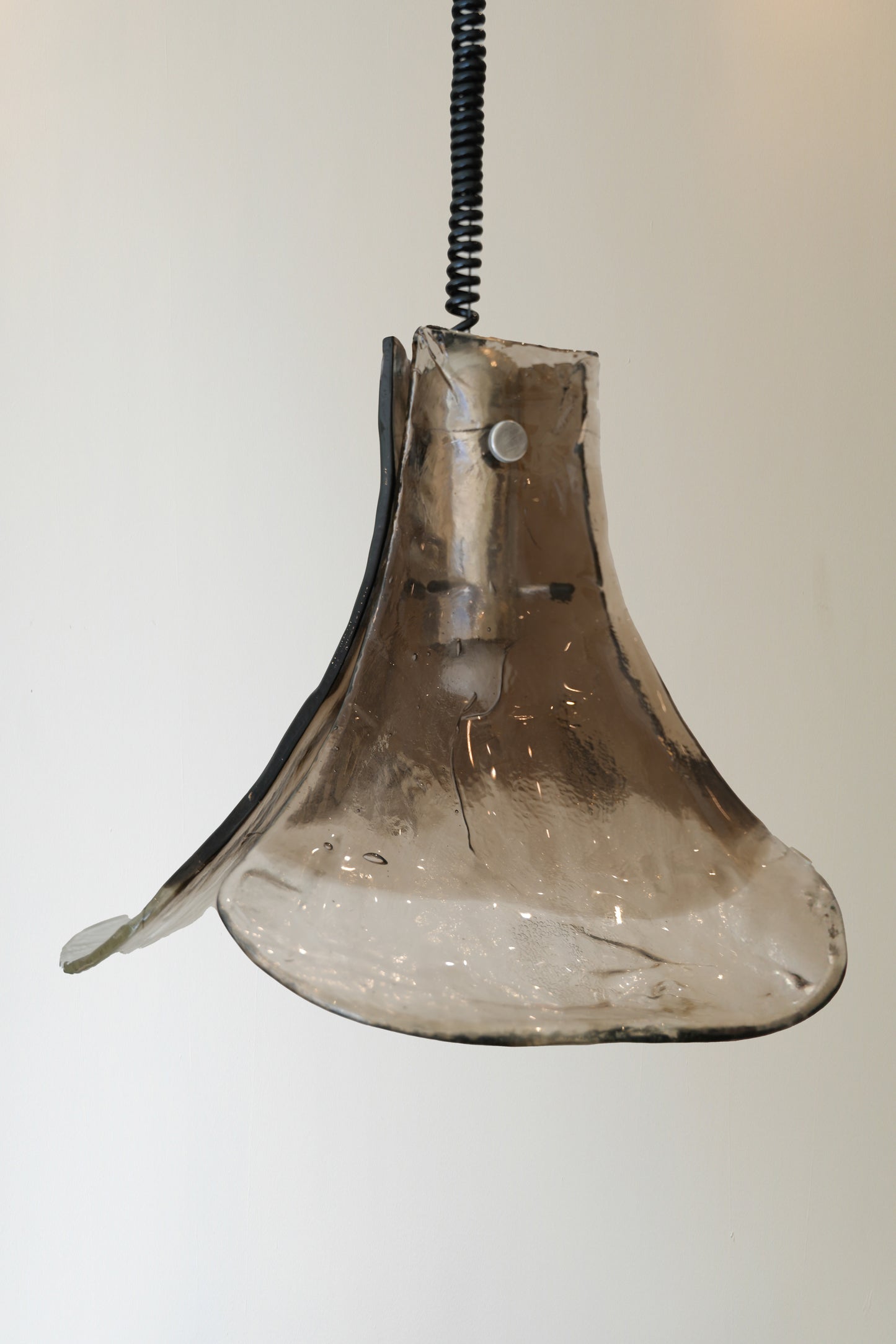 Murano glass brutalist pendant light.