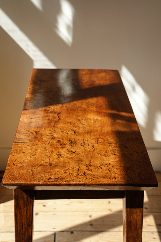 Burr Wood Console / Side Table