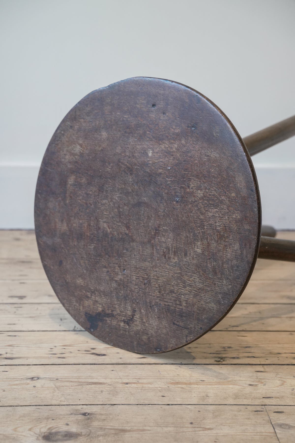 English 19th C “Cheese Top” Cricket Table.