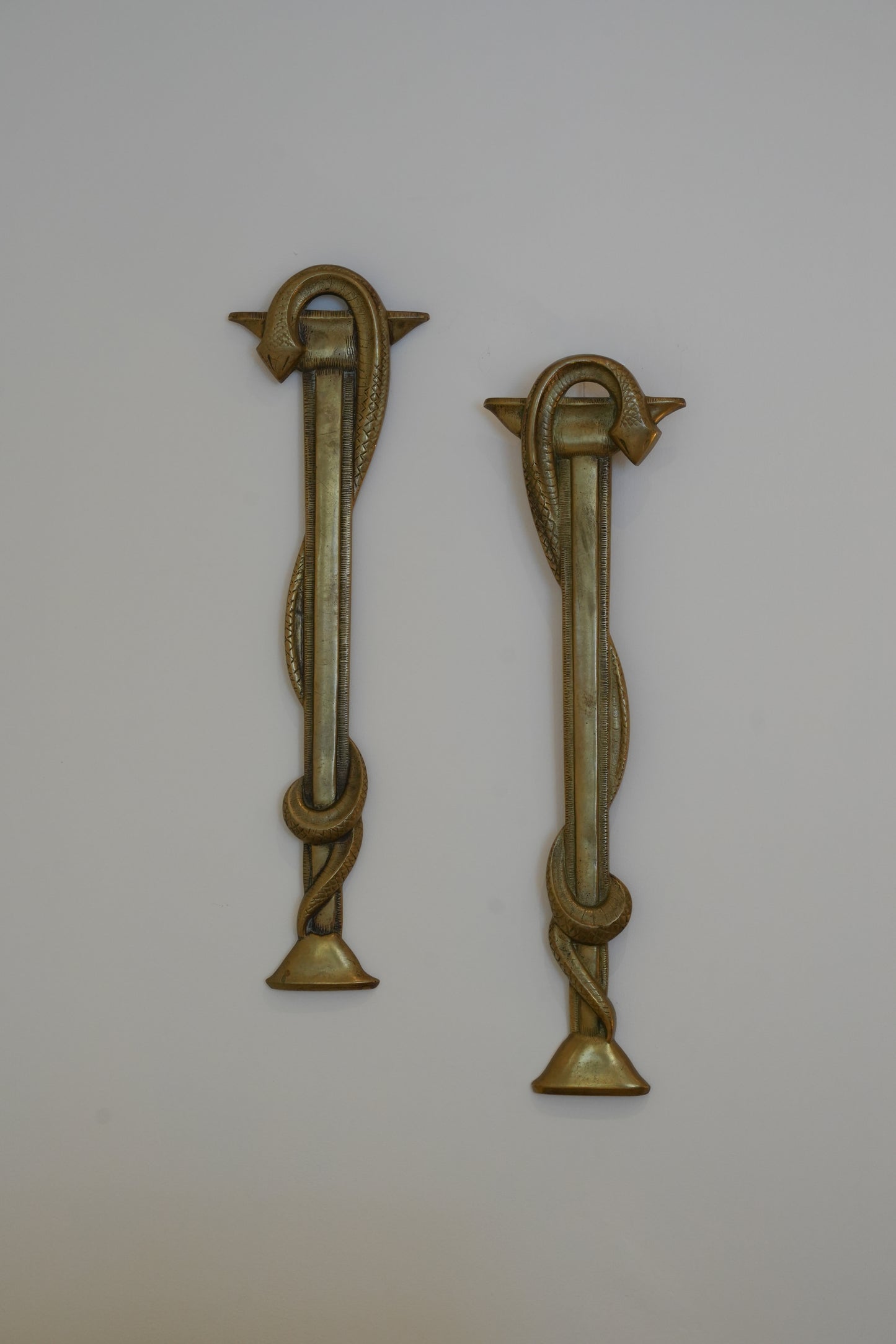 Pair of French Art Deco apothecary door handles.