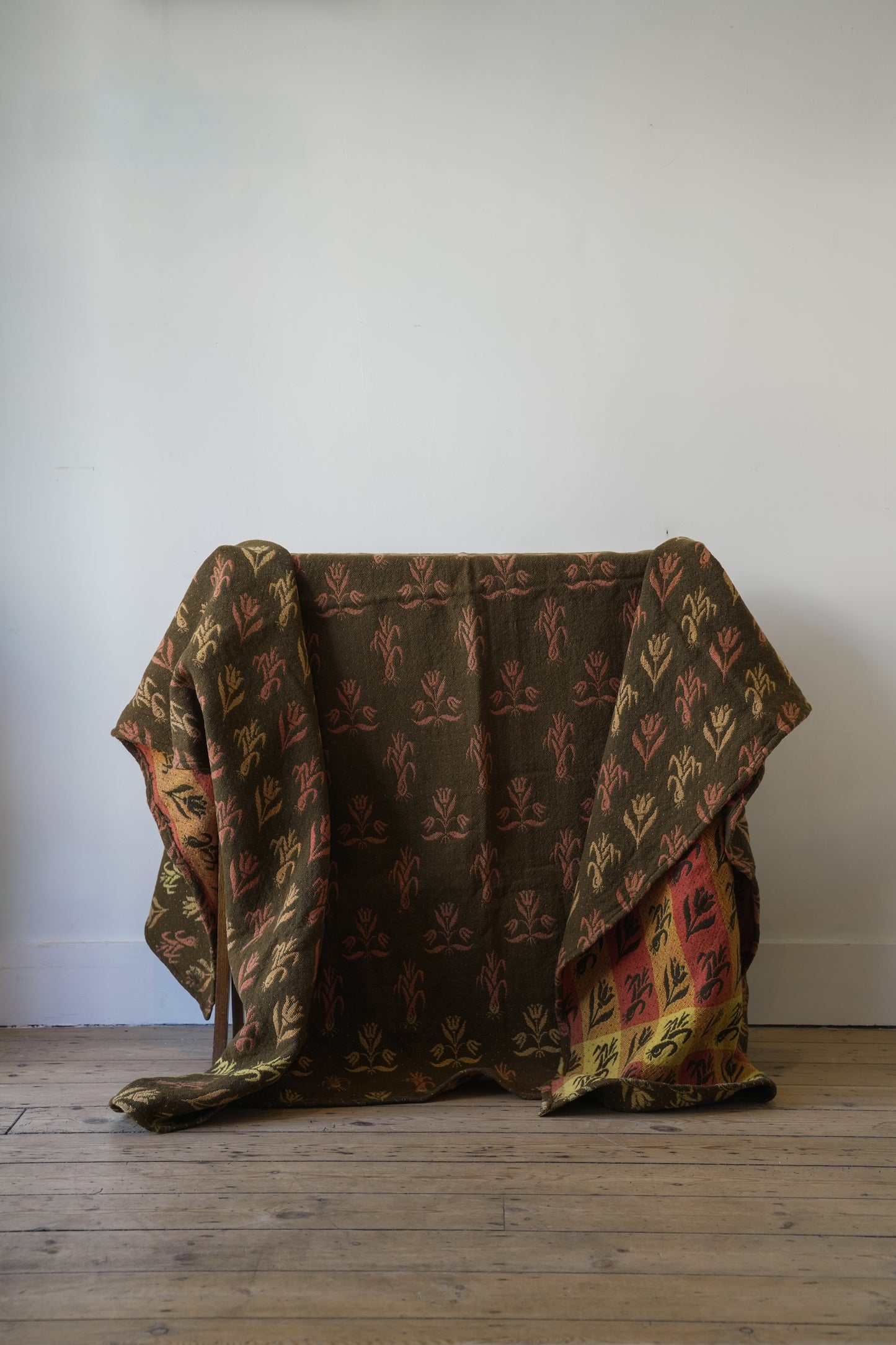 19th C Leeks & Daffodils Welsh Blanket