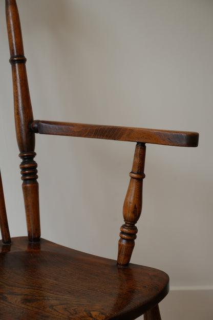 Farmhouse stick back chair.
