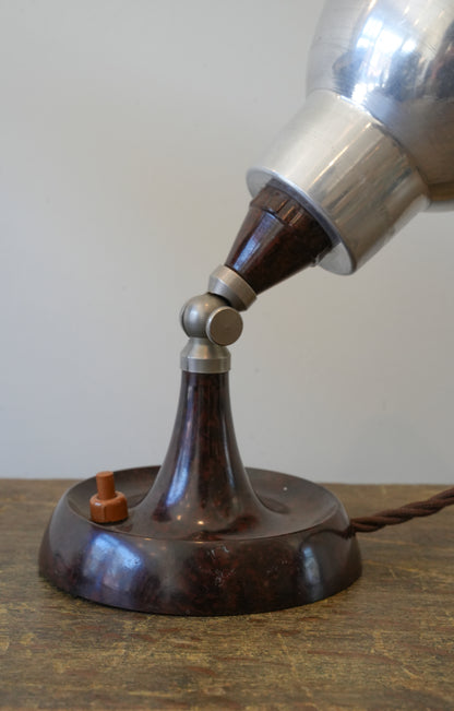 Pair of Bakelite & Chrome Lamps