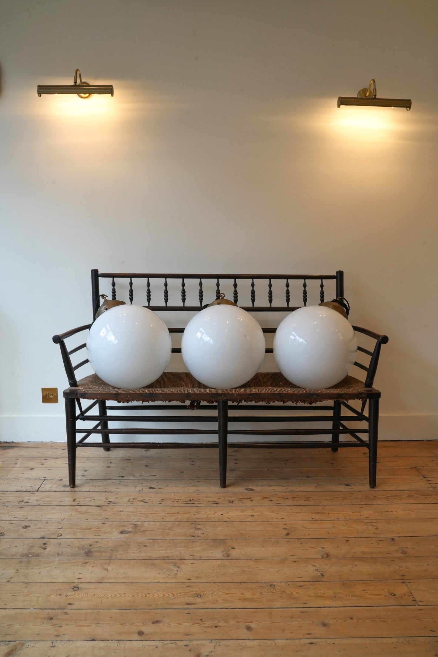 3 x XL Opaline Pendant Lights