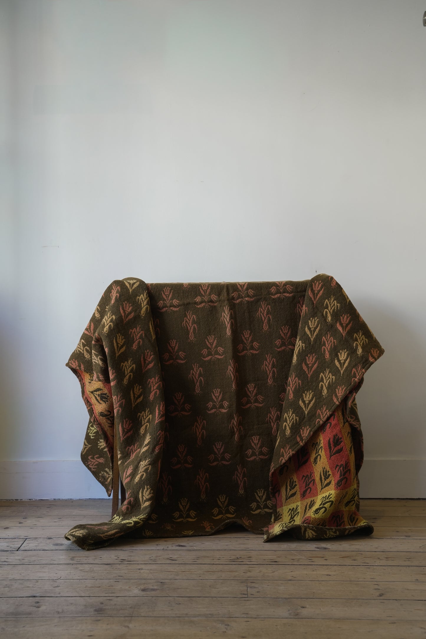 19th C Leeks & Daffodils Welsh Blanket