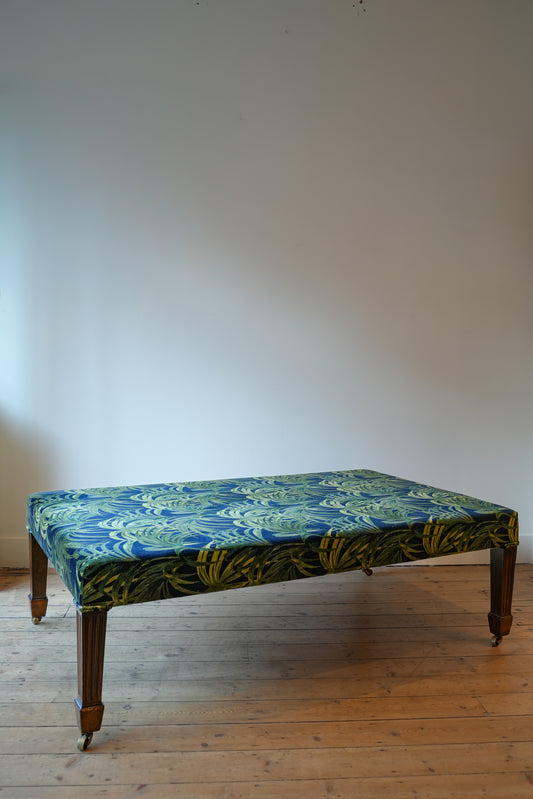 Extra large upholstered ottoman footstool