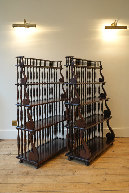 Pair of Waterfall Bookcases