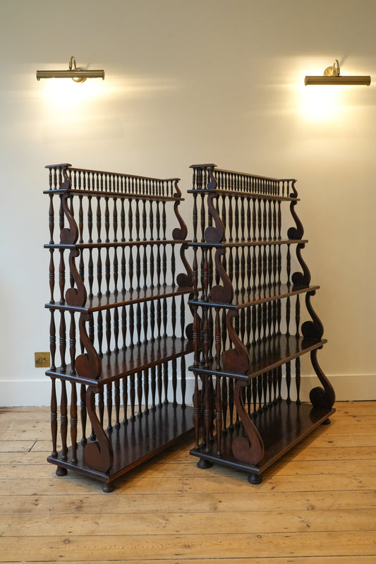 Pair of Waterfall Bookcases