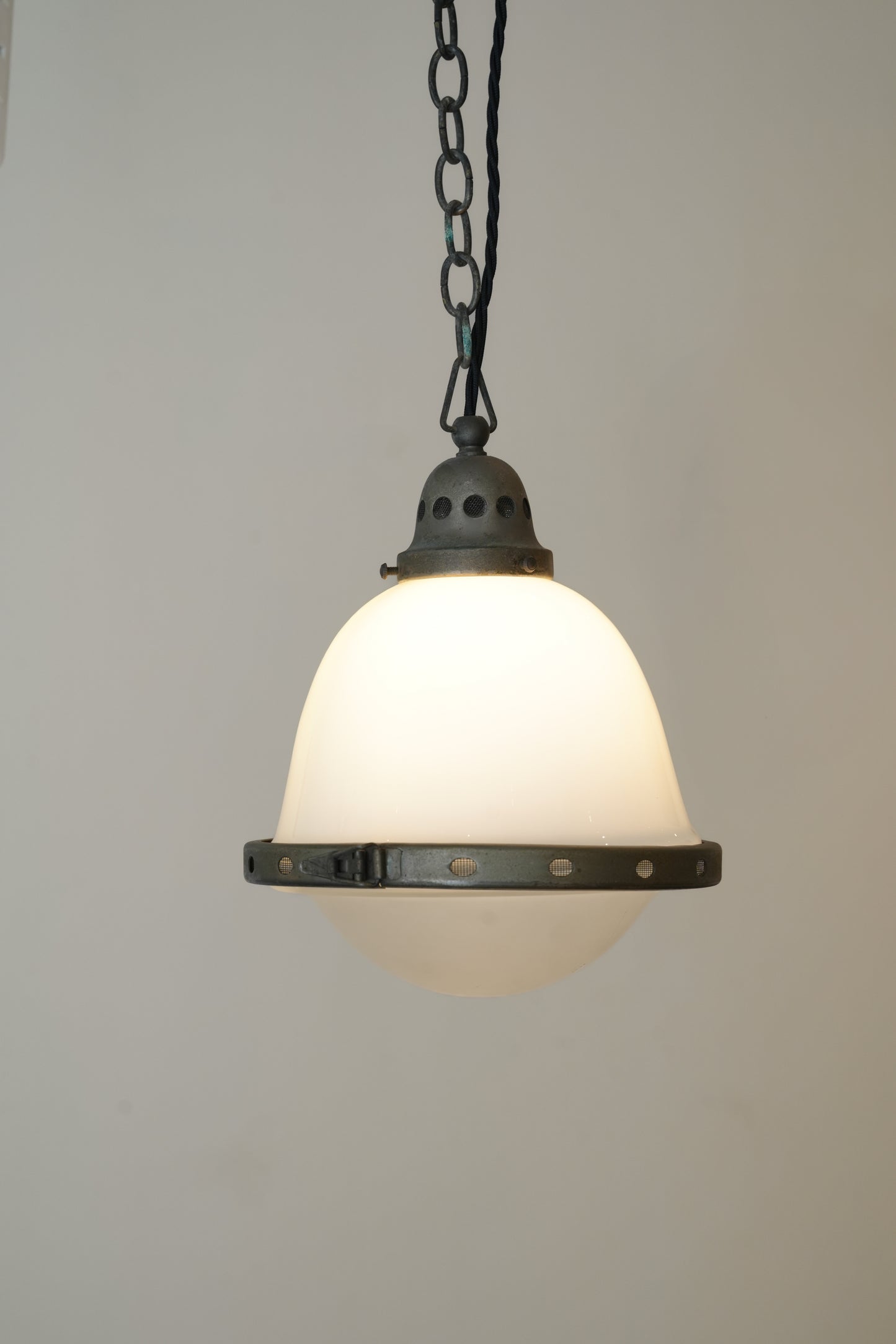 Belgian Opaline Pendant Light
