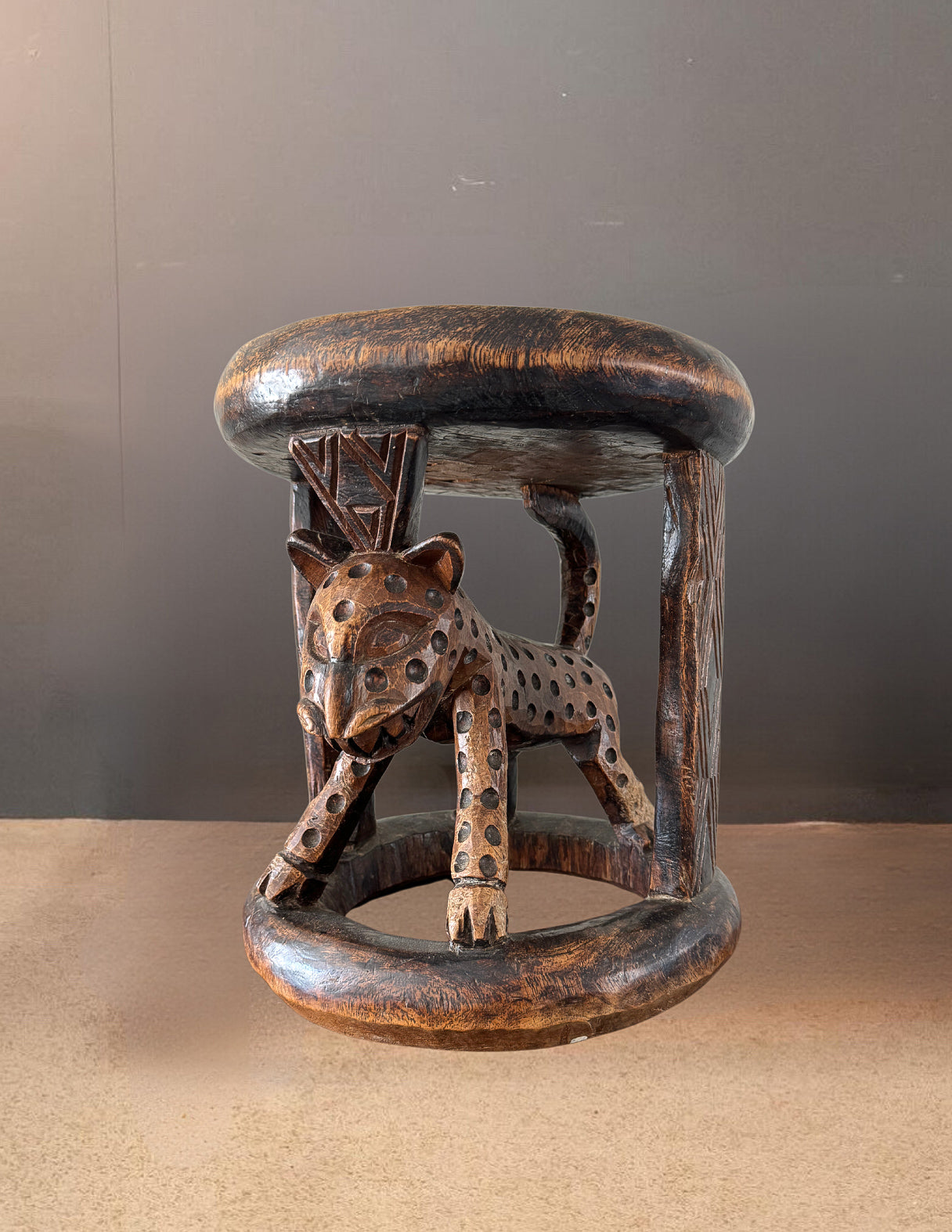 African Leopard Stool