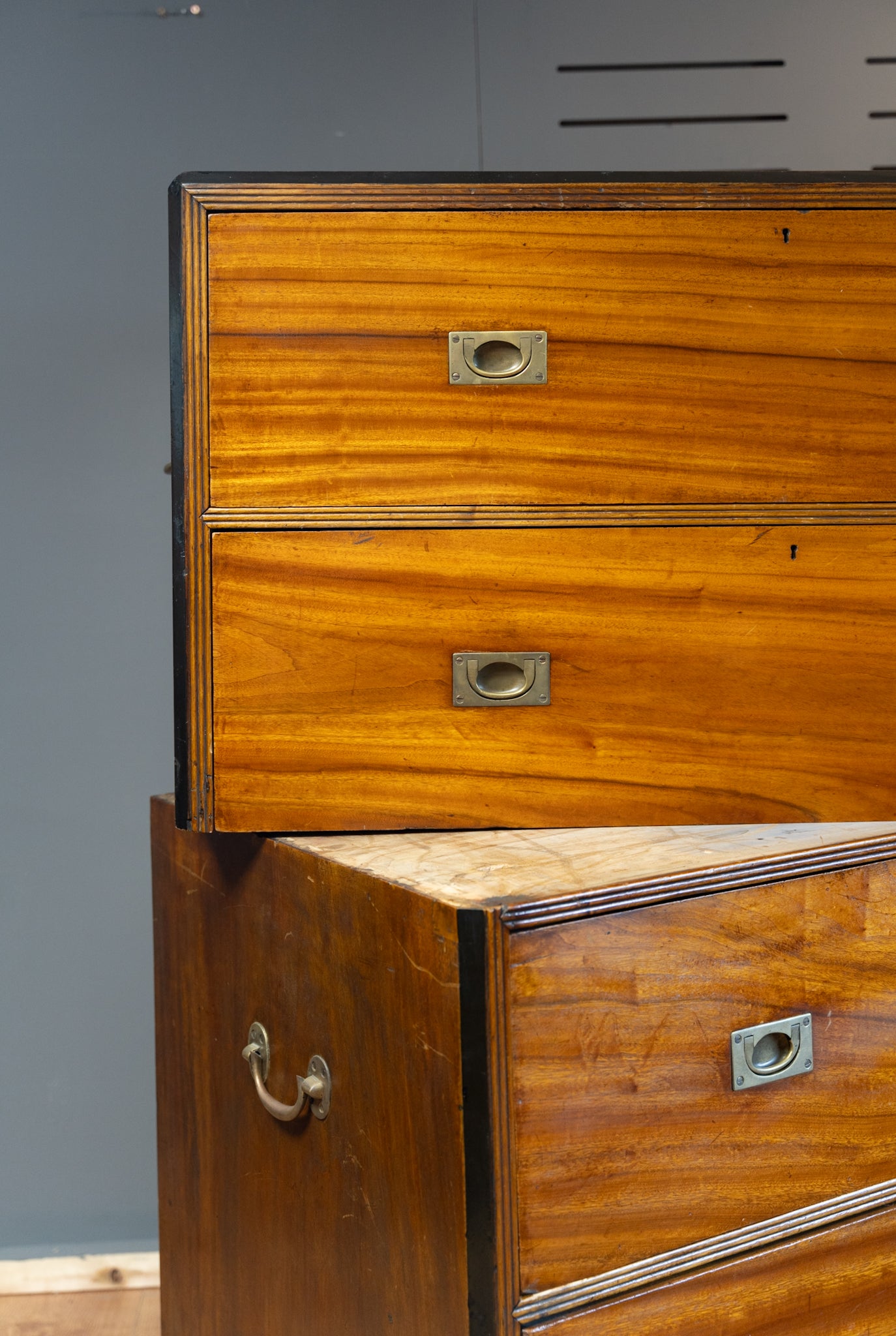 19th Century Two-Part Campaign Chest.