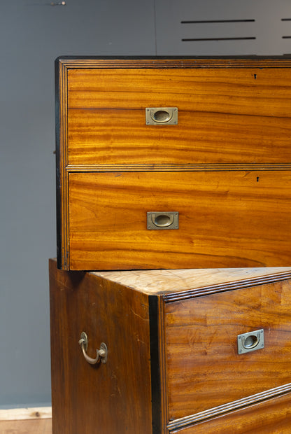 19th Century Two-Part Campaign Chest.