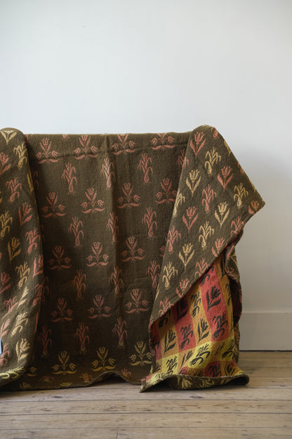 19th C Leeks & Daffodils Welsh Blanket