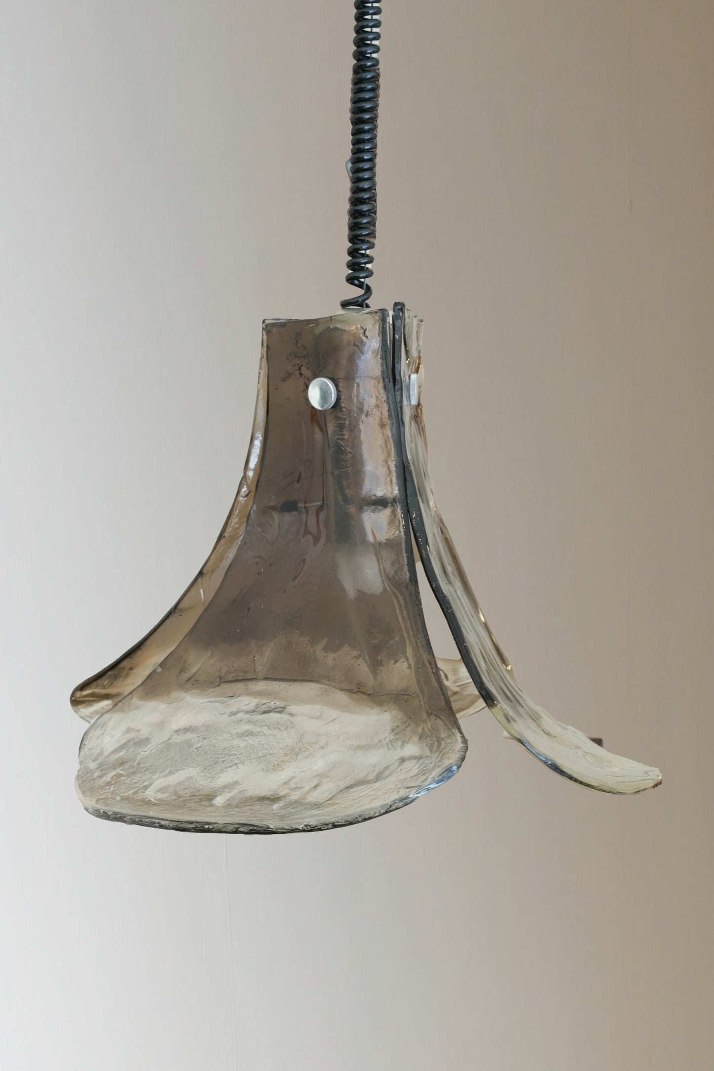 Murano glass brutalist pendant light.