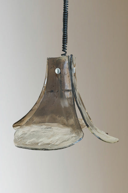 Murano glass brutalist pendant light.