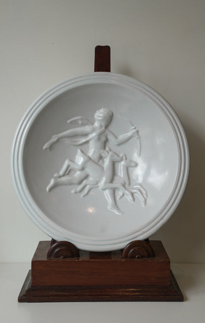 Fine George IV Mahogany Weighted Salver & Plate Display Stand, c. 1825 (In the Manner of Gillows).