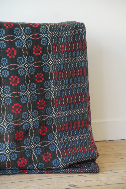 Very Rare Hannah Jones Peony Design Welsh Blanket