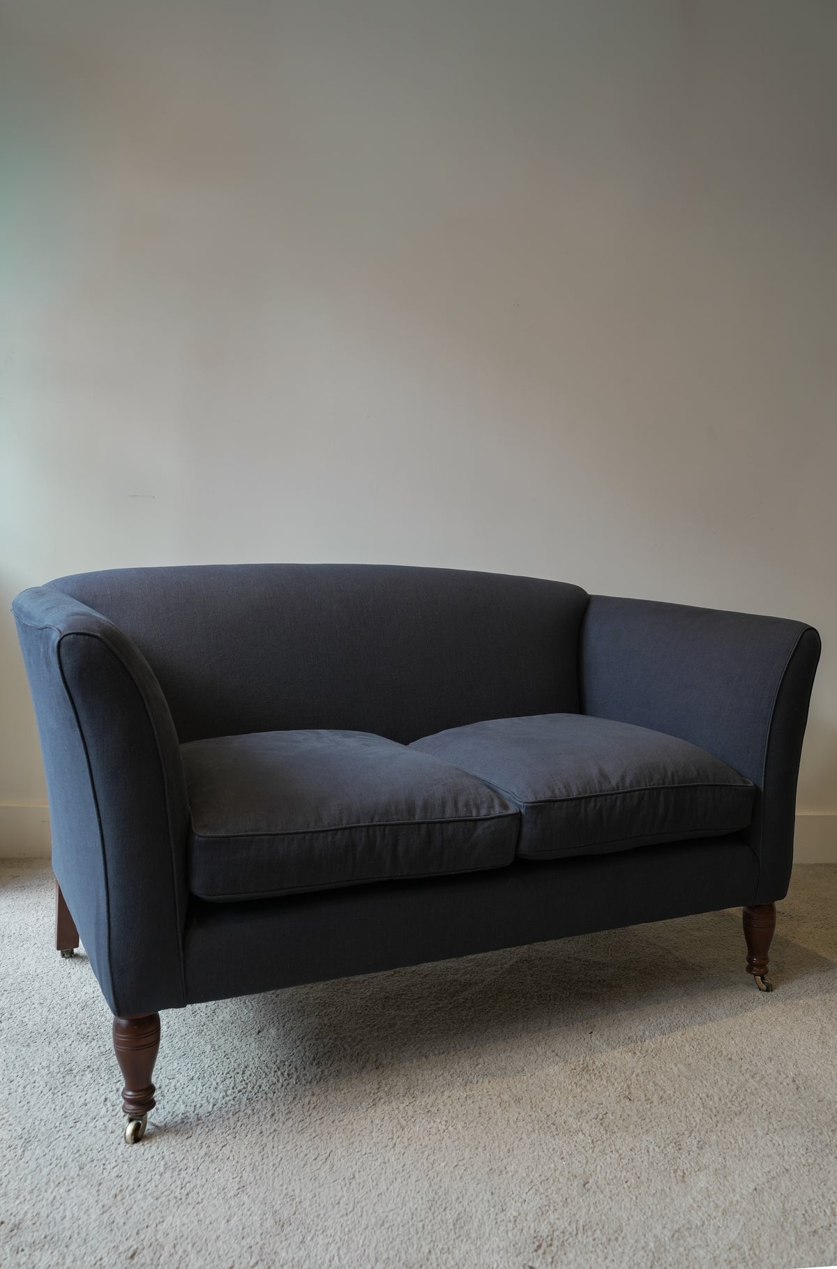 Antique Edwardian Linen Sofa.