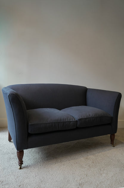Antique Edwardian Linen Sofa.