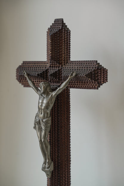 Large Tramp Art Crucifix