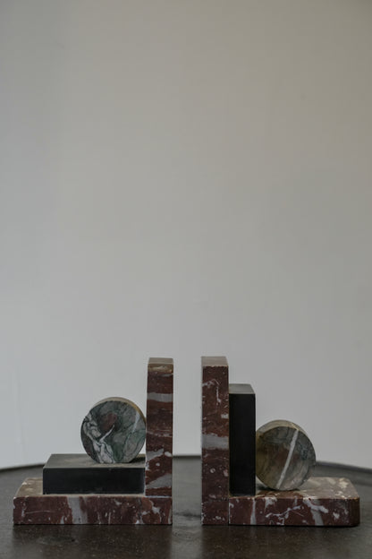 Art Deco Marble Bookends.