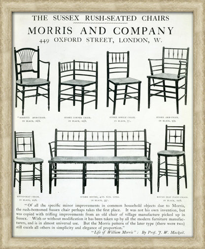 Rare William Morris (1834-1896) Sussex Bench