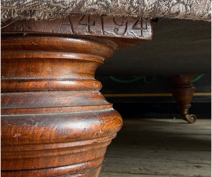 Victorian Paisley covered footstool.
