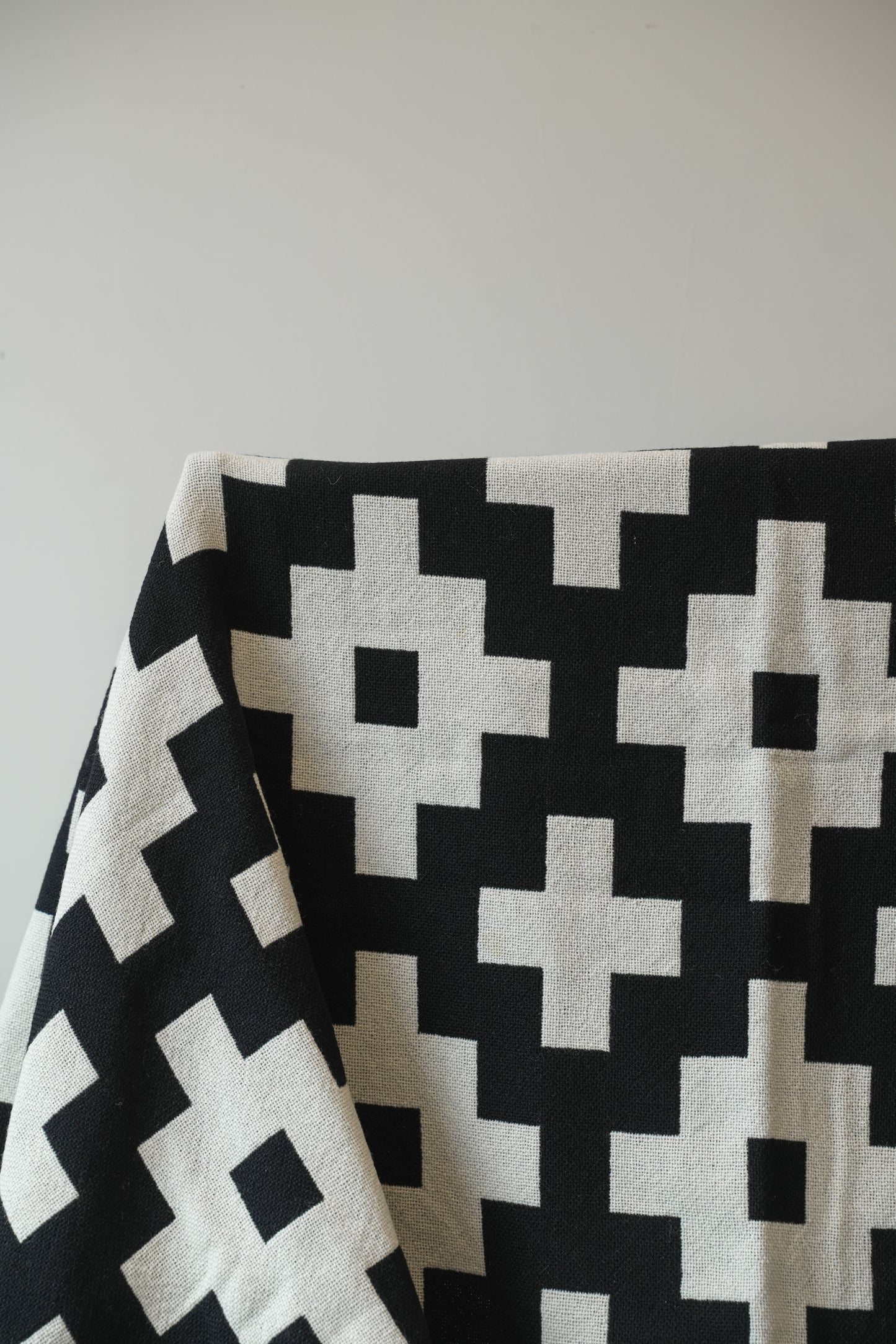 Rare Black & White Welsh Blanket.