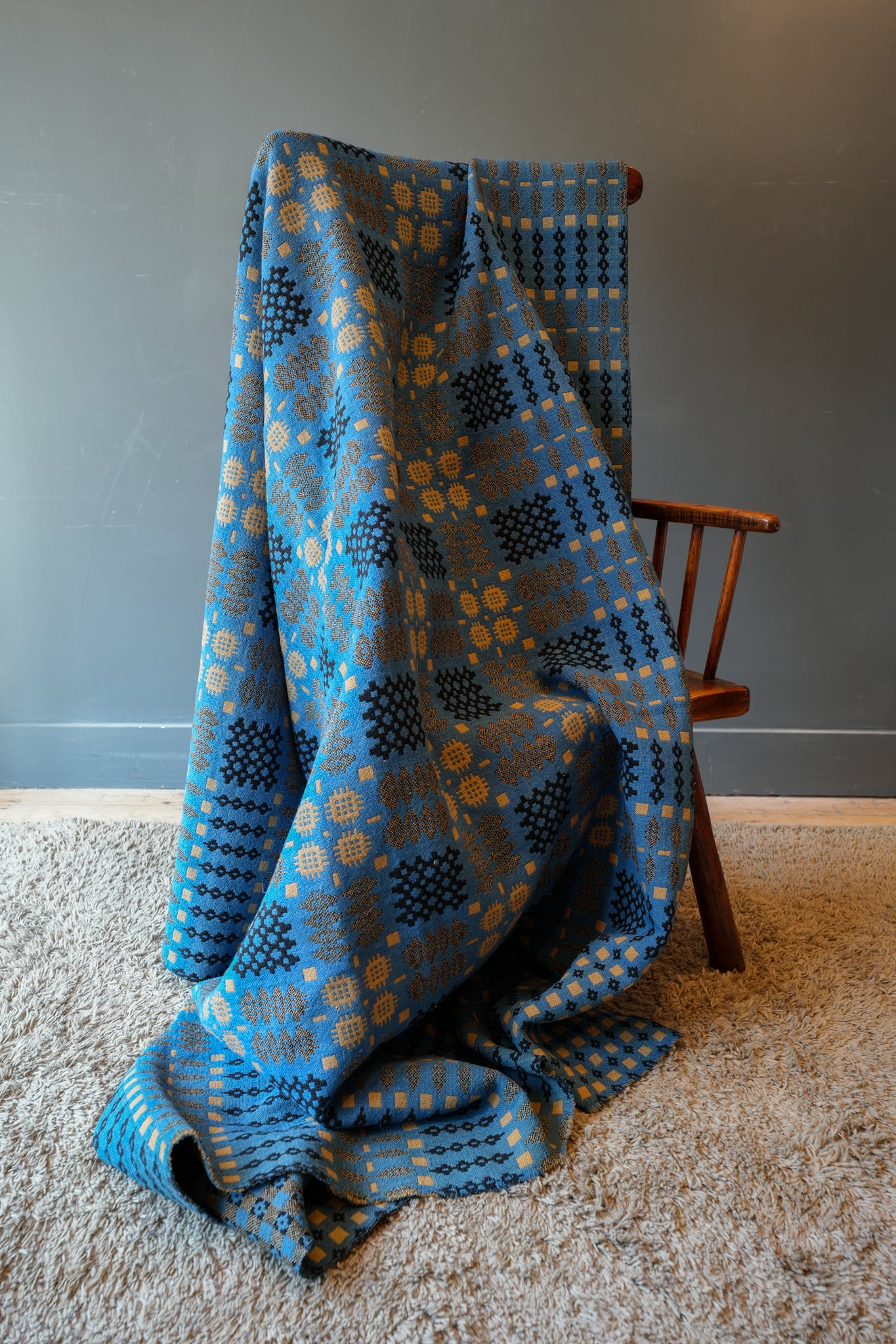 Blue Welsh blanket