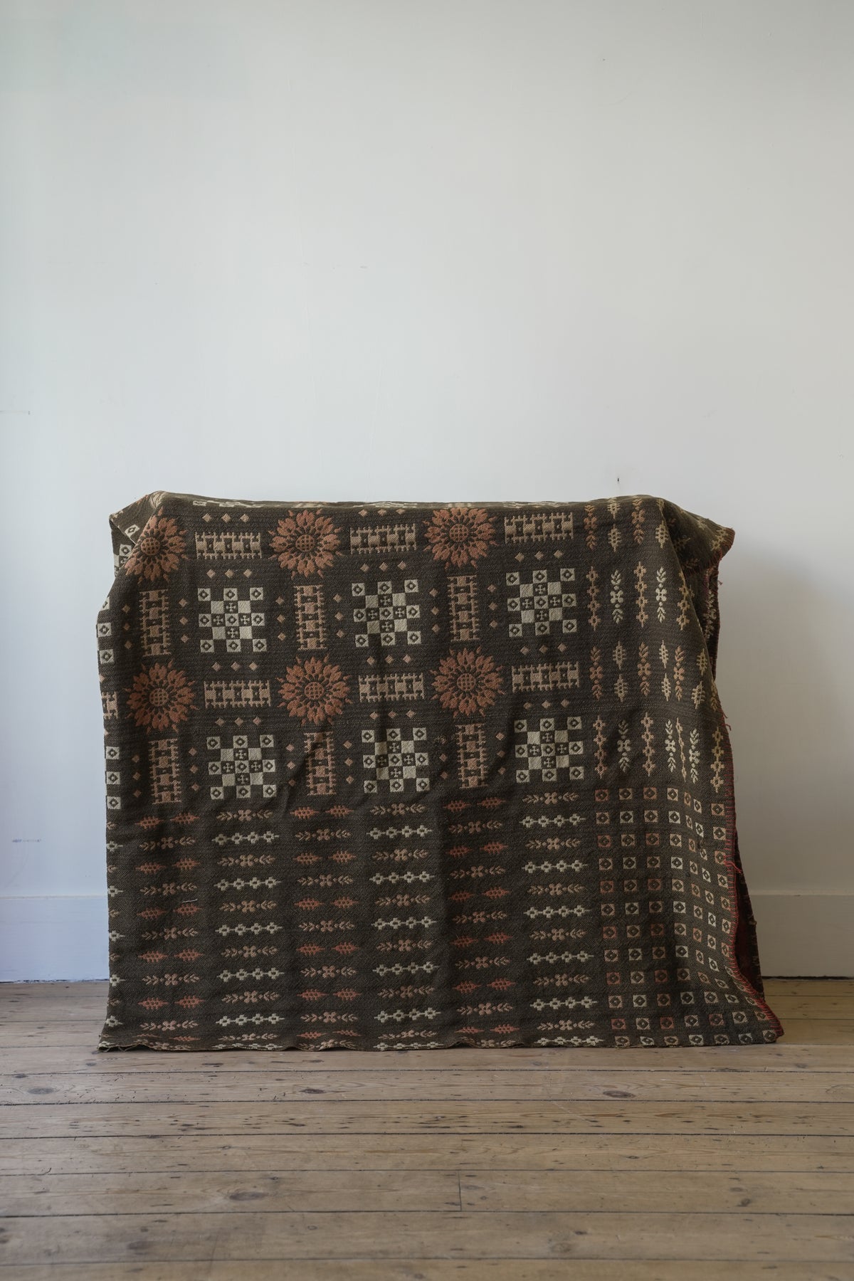 Antique “Sunflower” Welsh Blanket.