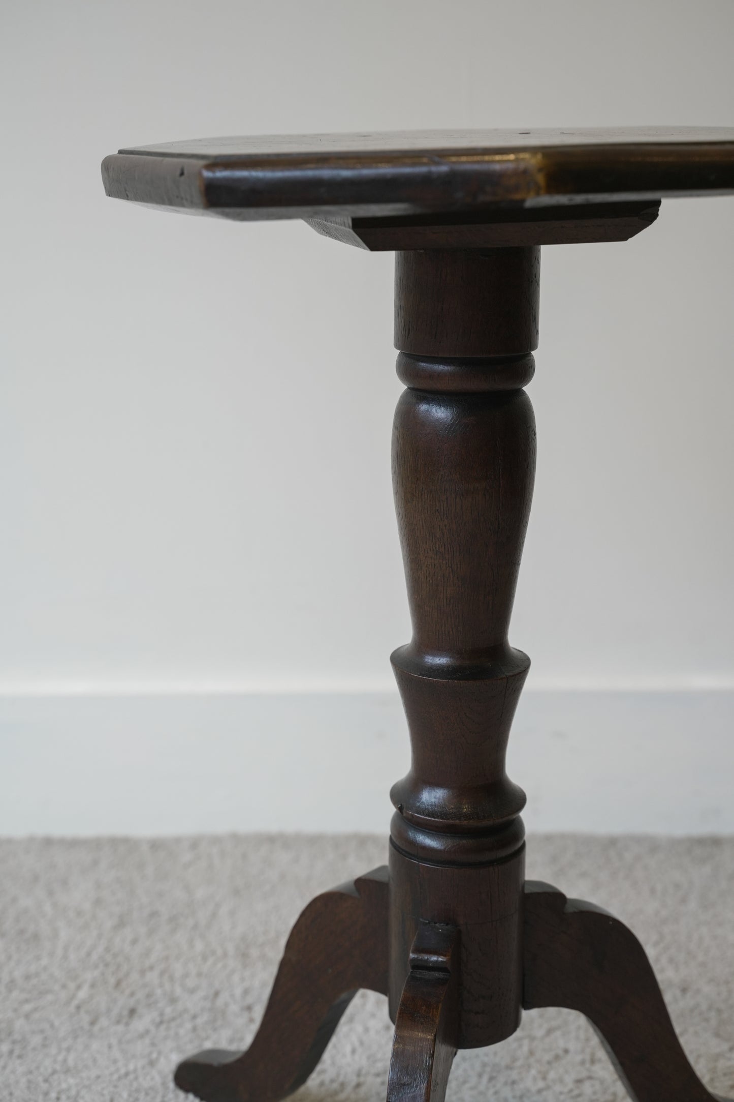 19th C Oak & Fruitwood Occasional Table