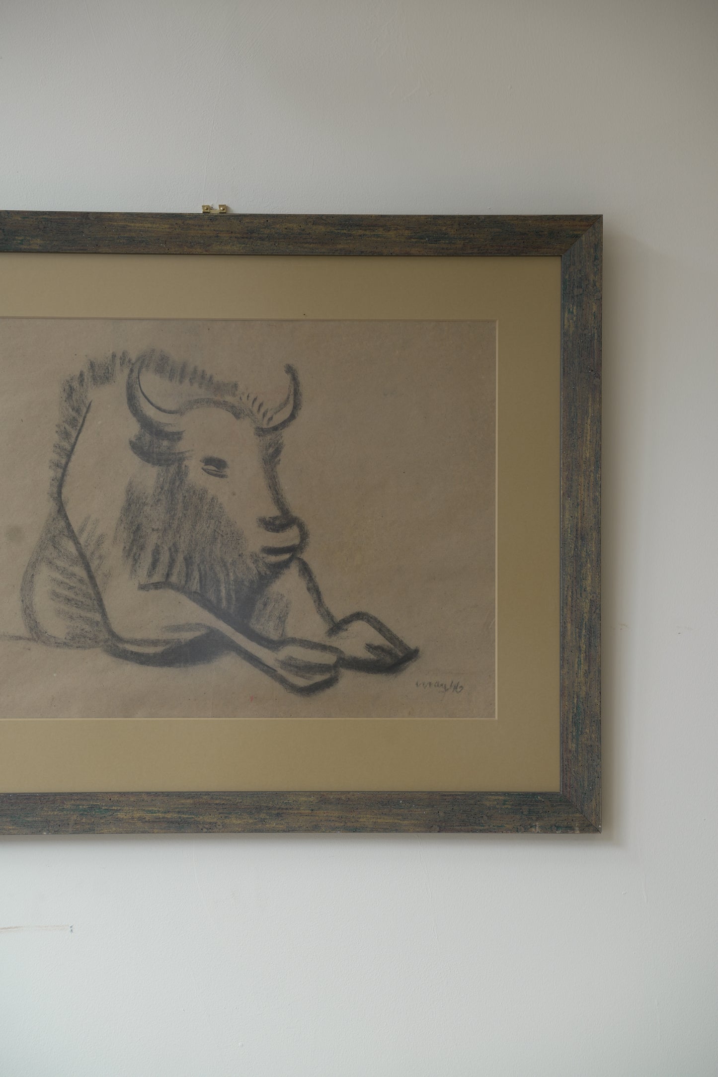 Karl May (1901-1976). Reclining Buffalo.