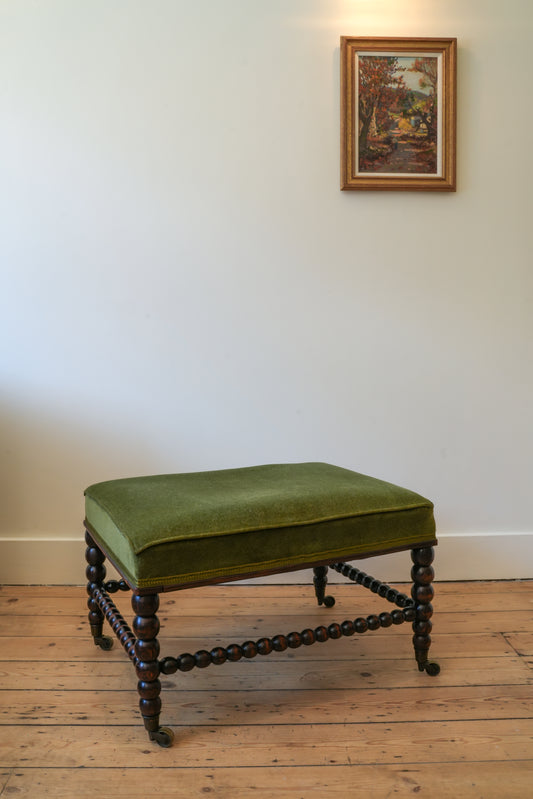 Early 19th C Bobbin Footstool