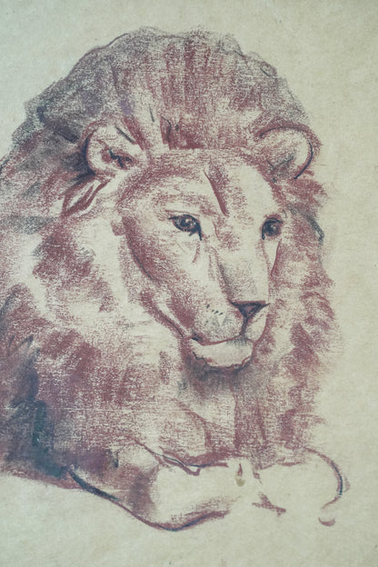 Stefanie Melton Fisher (1894-1963). Tramp Art Lion study.