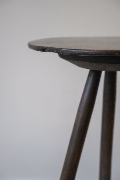 English 19th C “Cheese Top” Cricket Table.