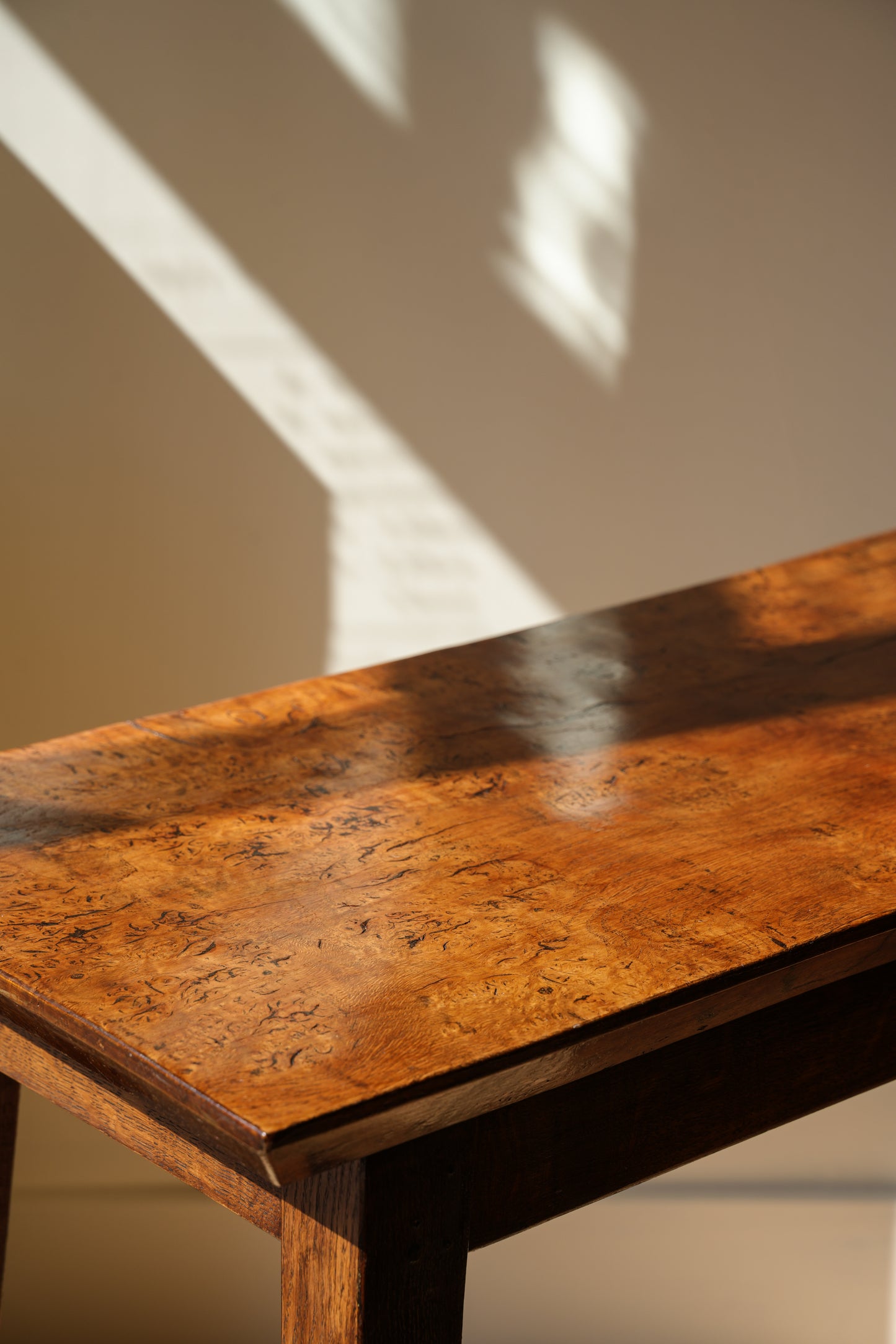 Burr Wood Console / Side Table