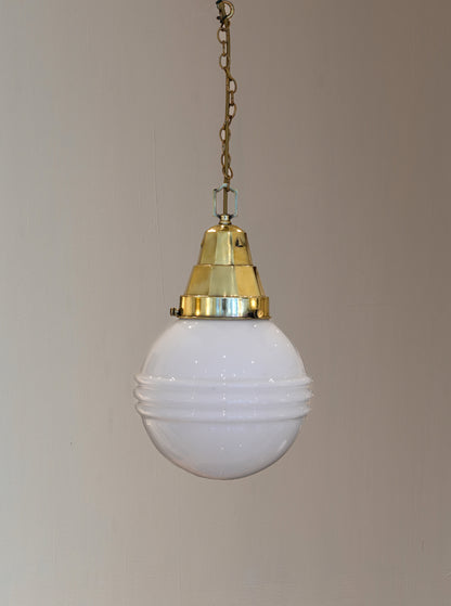 Art Deco Opaline Pendant Light