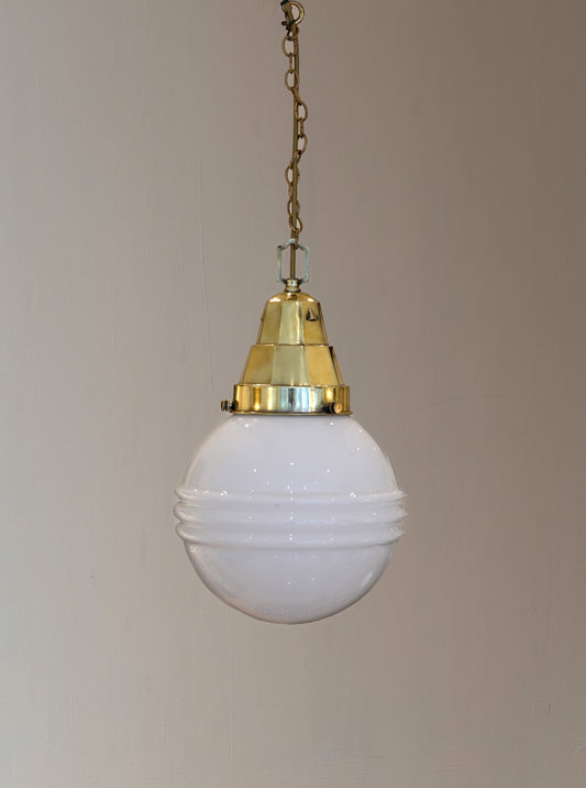 Art Deco Opaline Pendant Light