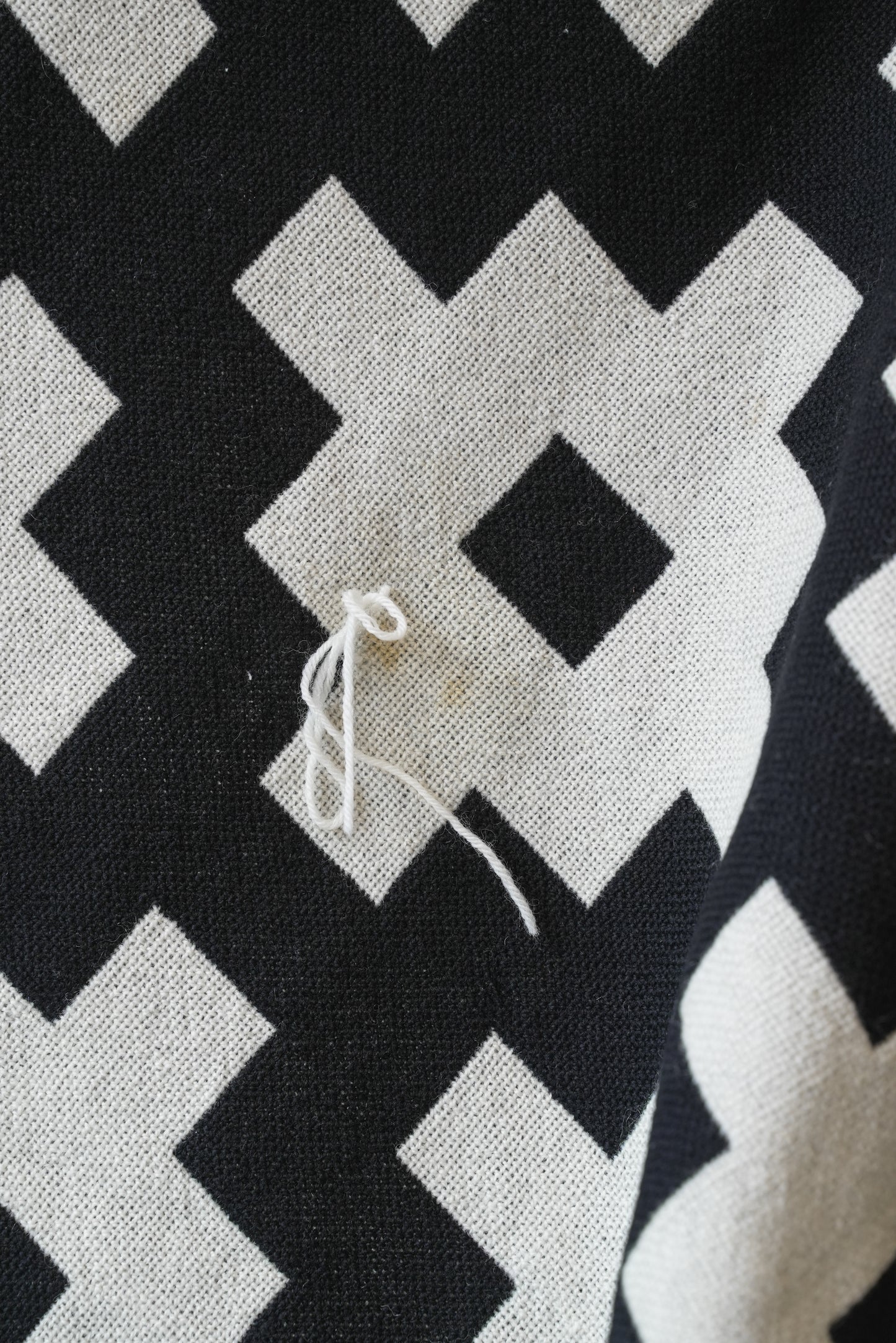 Rare Black & White Welsh Blanket.