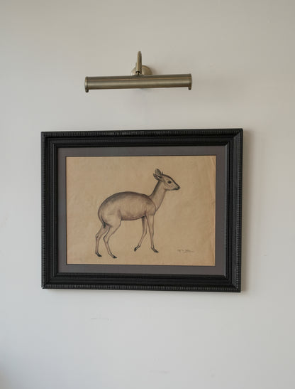 Pastel Study Of A Deer. Stefani Melton Fisher. (1894-1963).