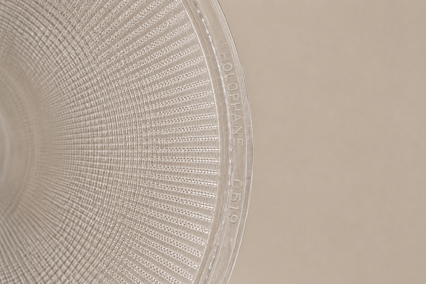 Holophane “Blonde Bowl” Plafonnier Pendant Light.