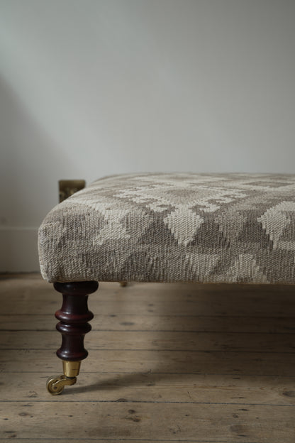 Large kilim Ottoman Footstool.