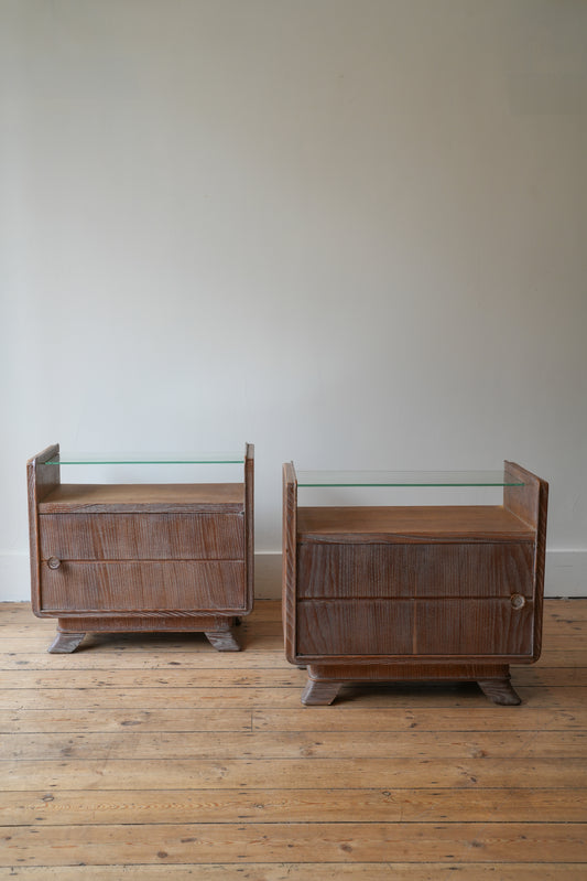 A pair of bedside cupboards by Guglielmo Ulrich.